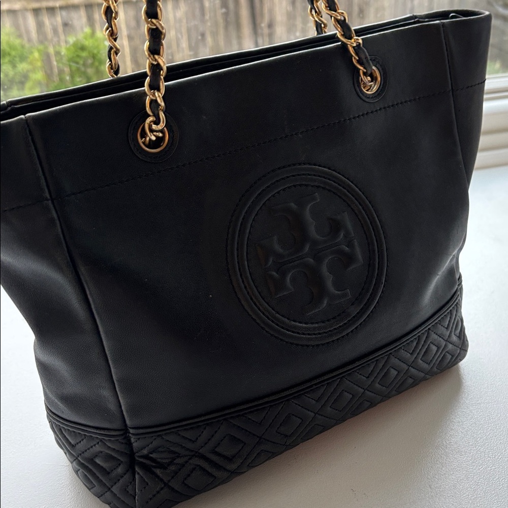 Tory Burch Fleming butter soft leather tote
